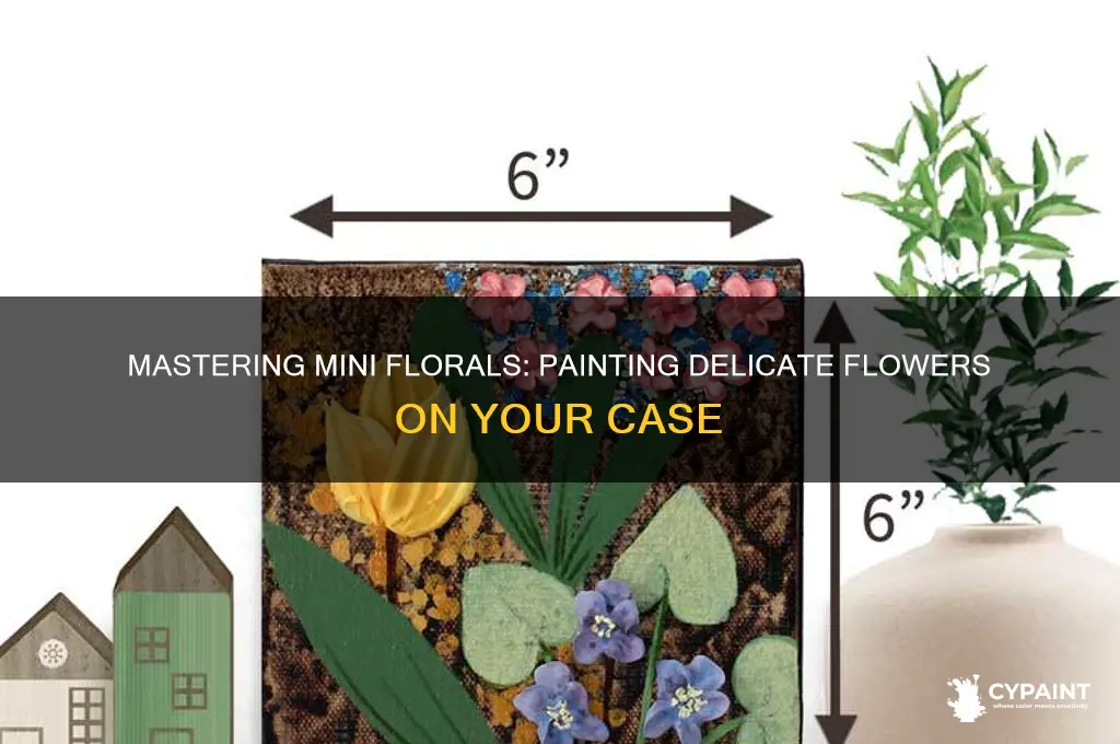 how to paint small flowers onto a case