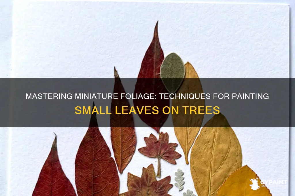 how to paint small leaves on a tree