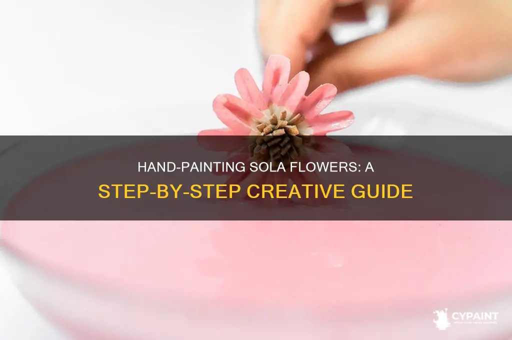 how to paint sola flowers by hand