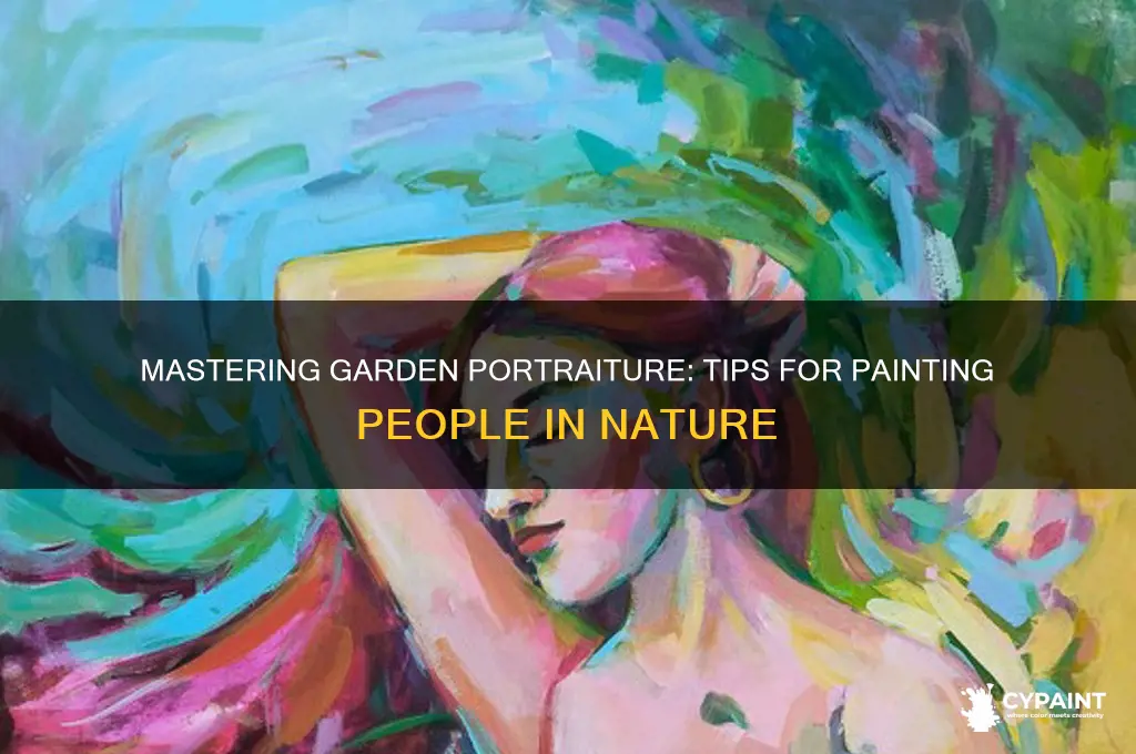 how to paint someone in a garden