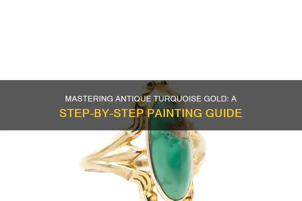 how to paint something antique turquoise gold