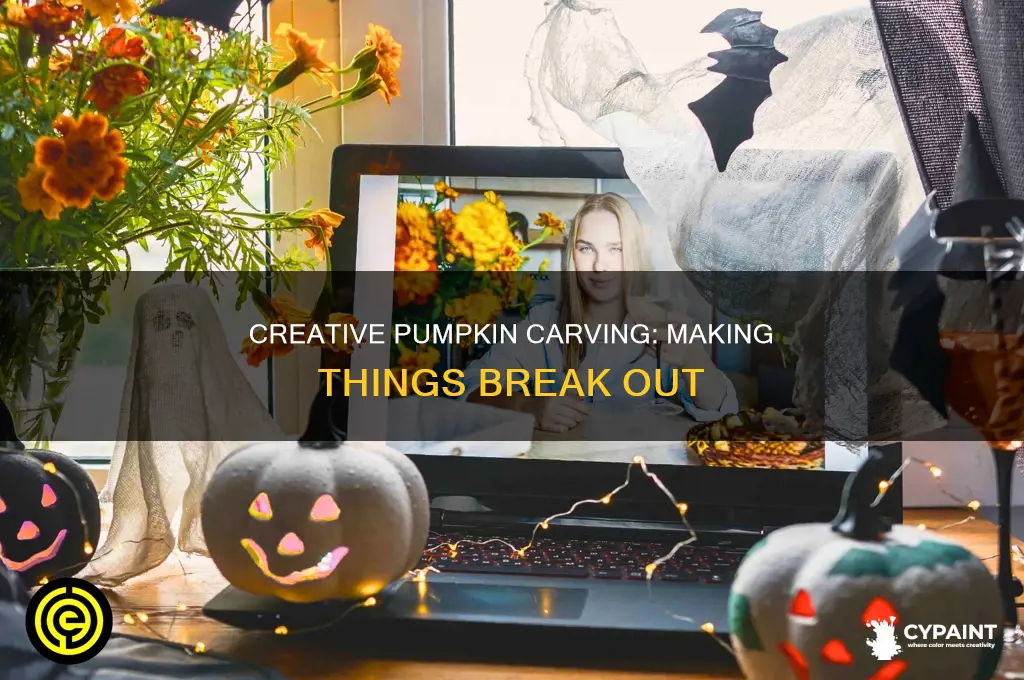 how to paint something breaking out of a pumpkin