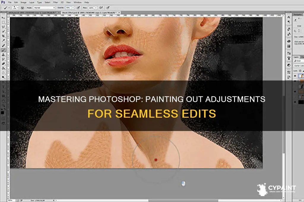 how to paint something out of an adjustment in photshop