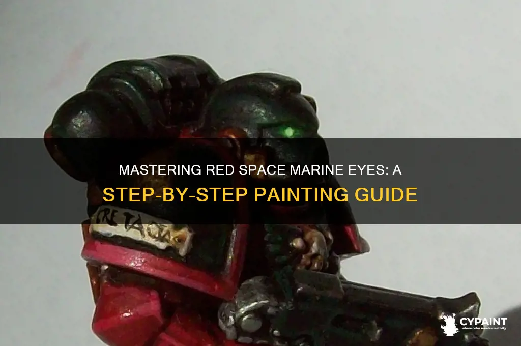 how to paint space marin e eyes red