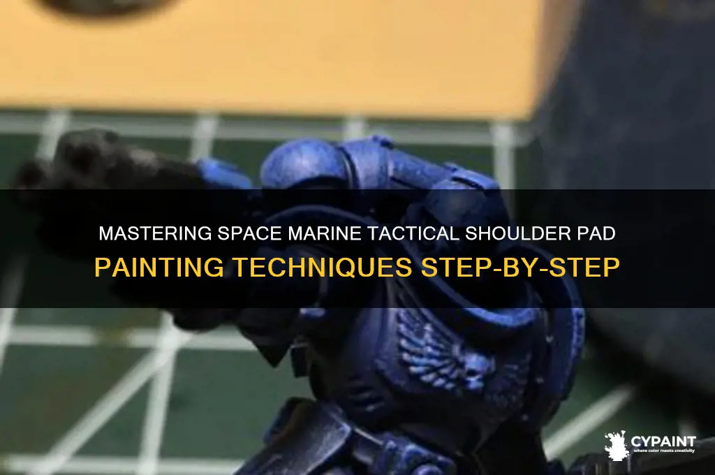how to paint space marine tactical shoulder pads