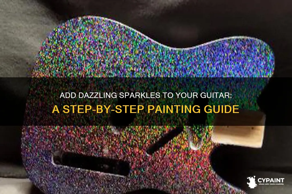 how to paint sparkles on a guitar