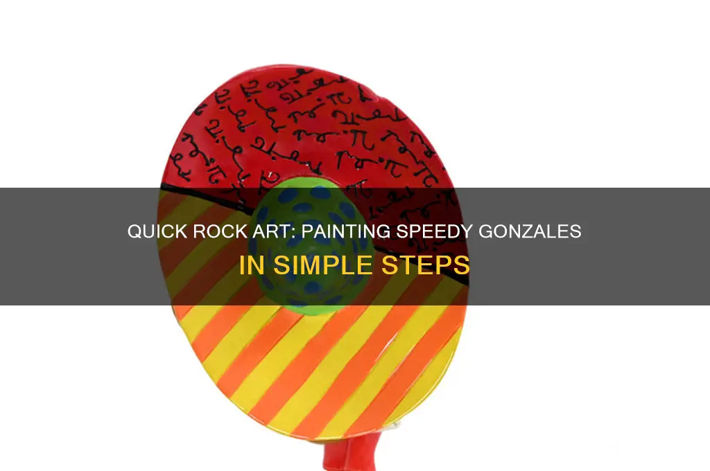 how to paint speedy gonzales onto a rock