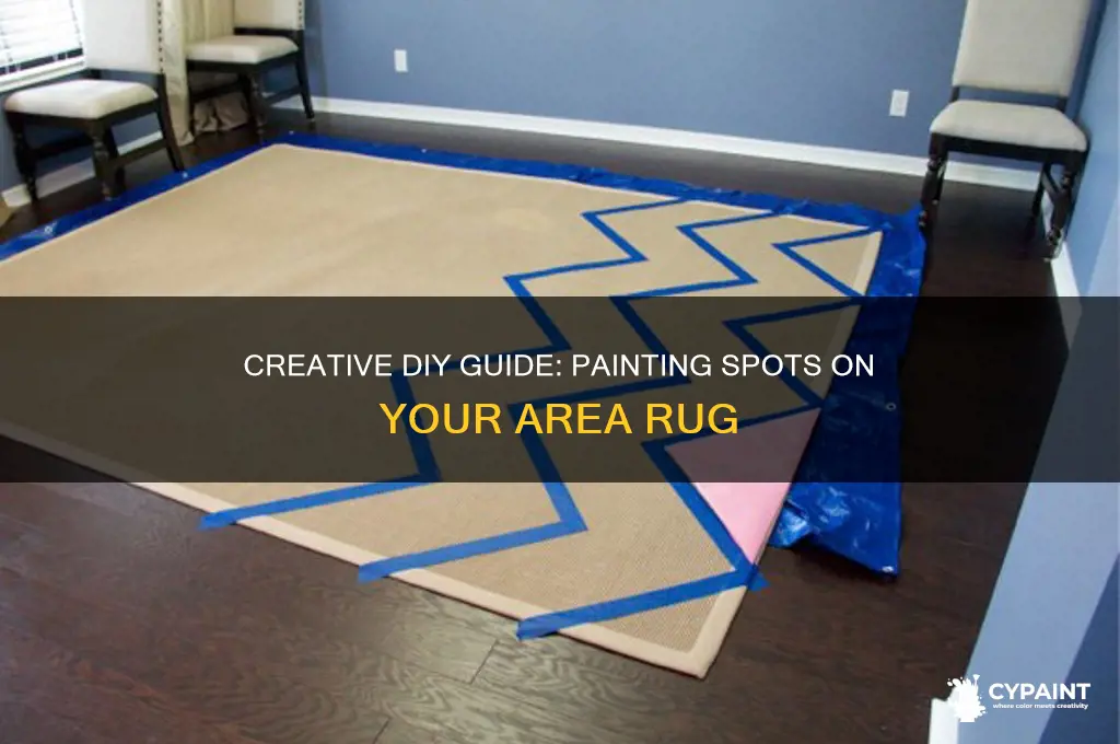how to paint spots on a area rug