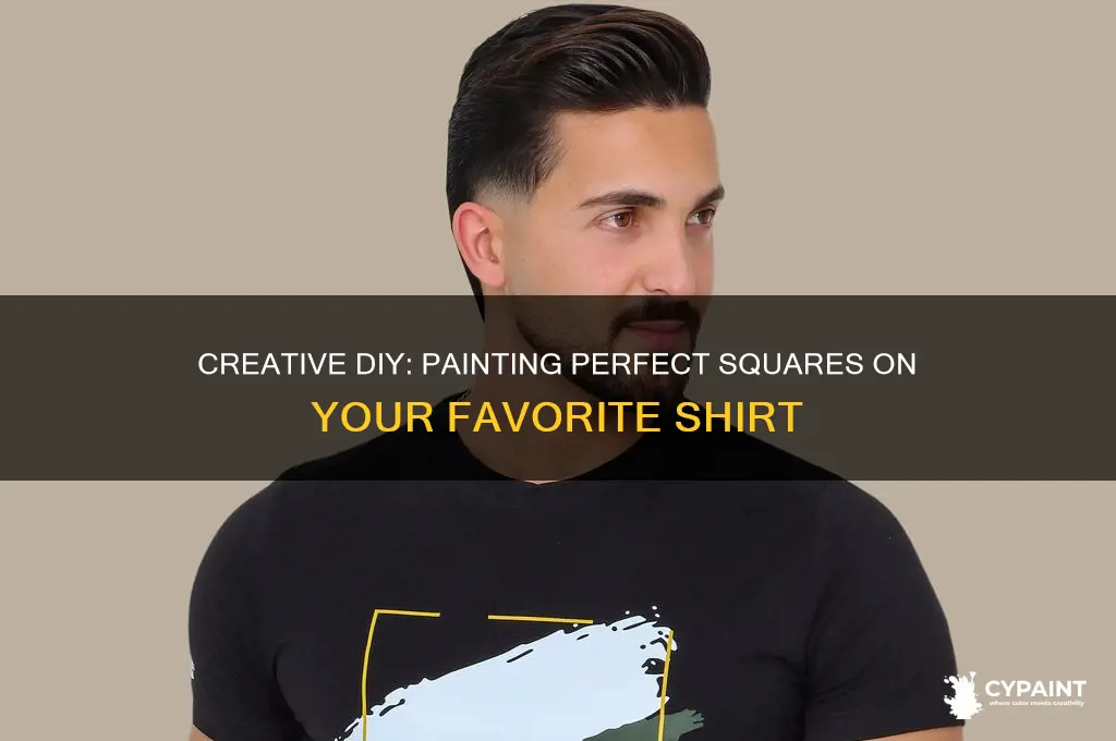 how to paint squares on a shirt