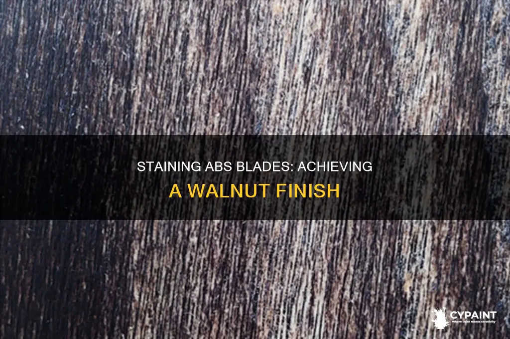 how to paint stain abs blades in walnut finish