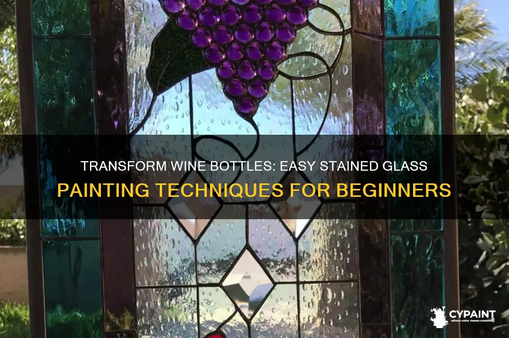how to paint stained glass wine bottles