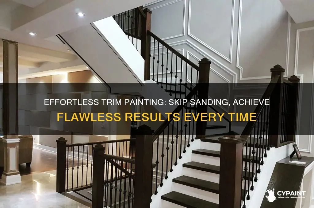how to paint stained trim without sanding