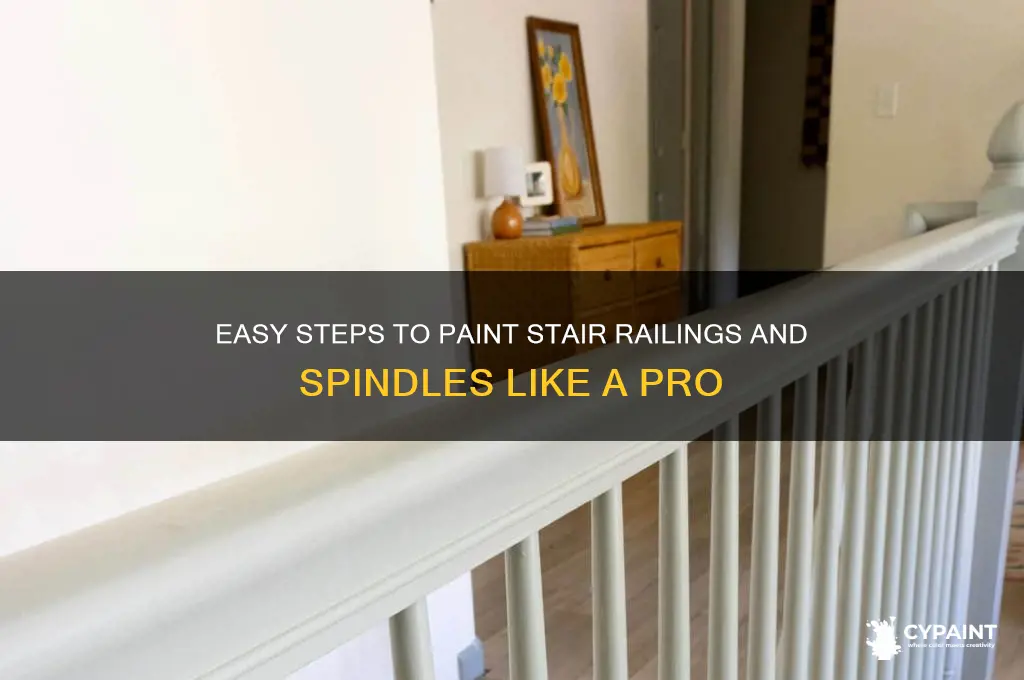 how to paint stair railing and spindles