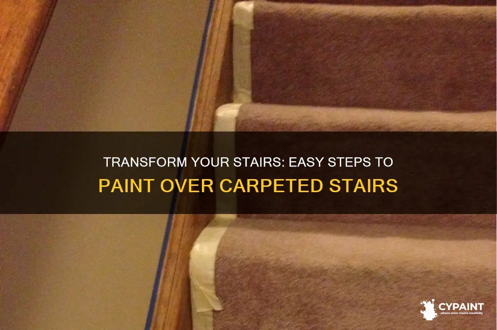 how to paint stairs with carpet down