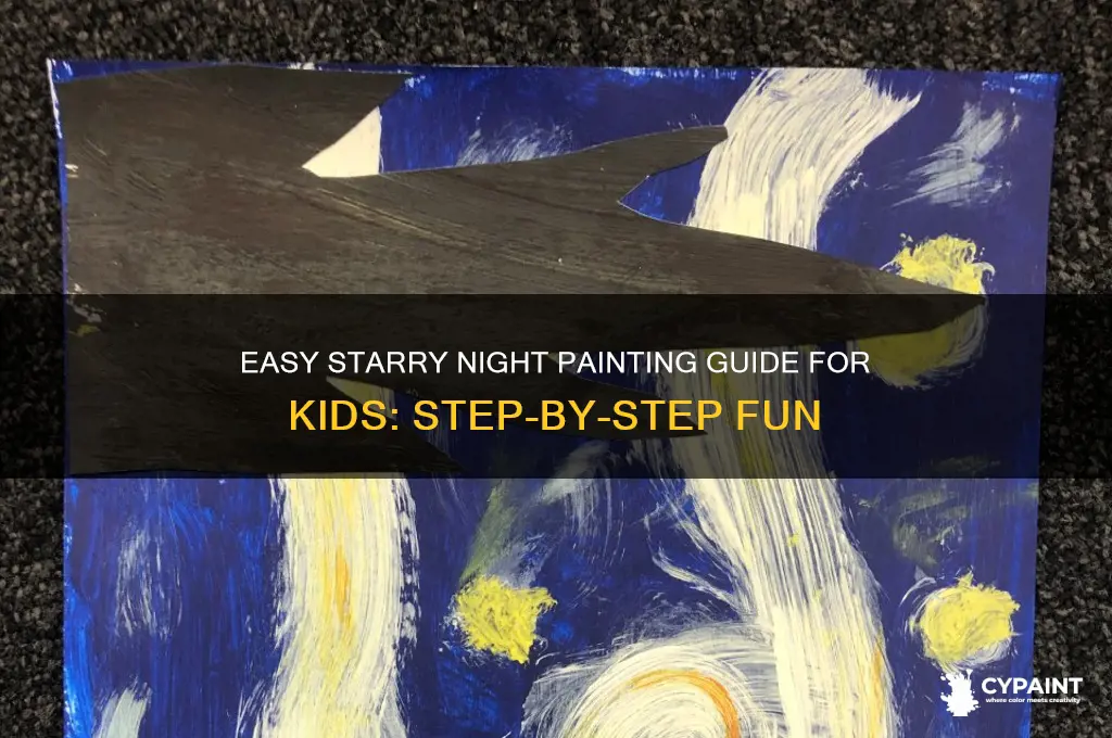 how to paint starry night step by step for kids