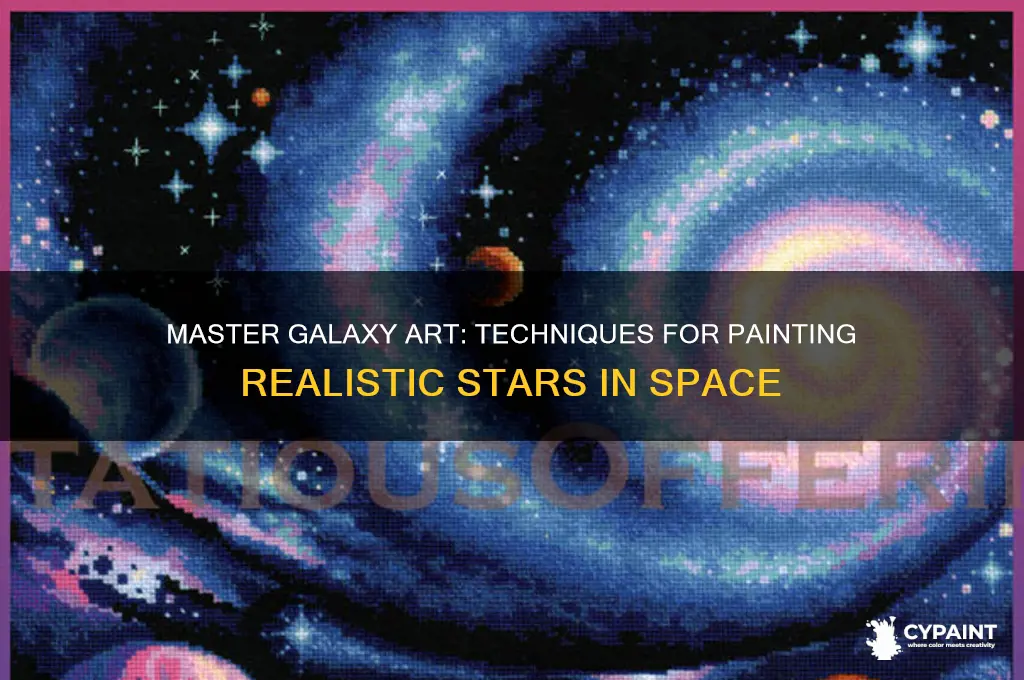 how to paint stars in a galaxy