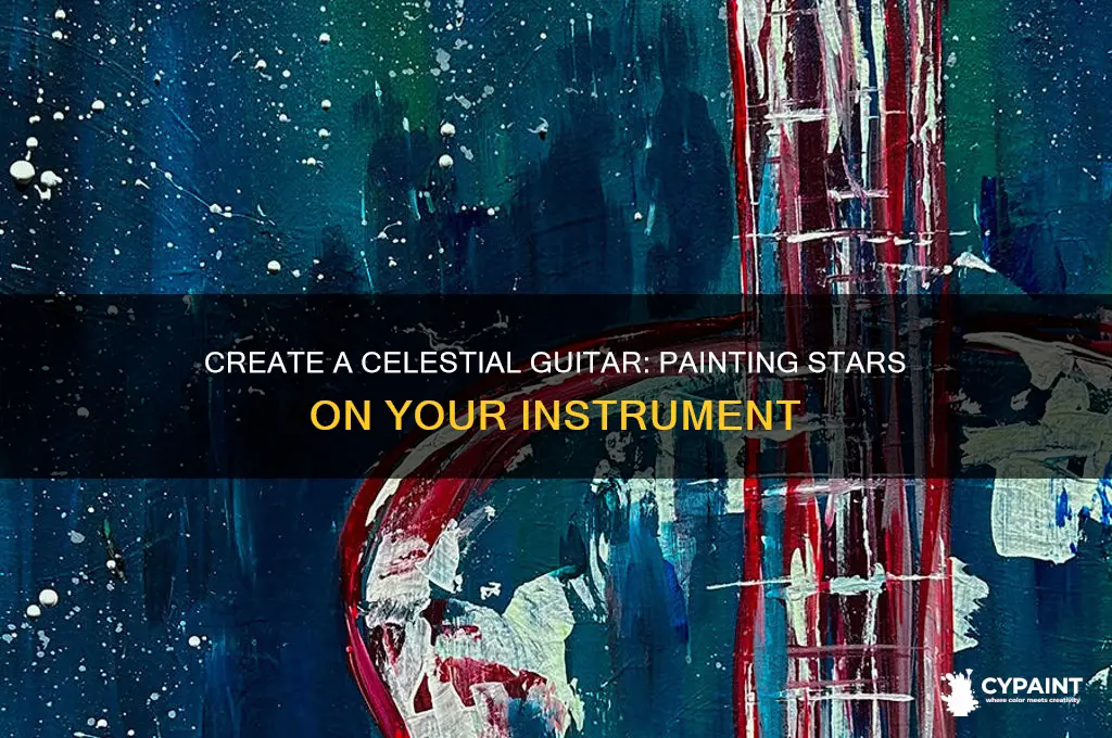 how to paint stars on a guitar