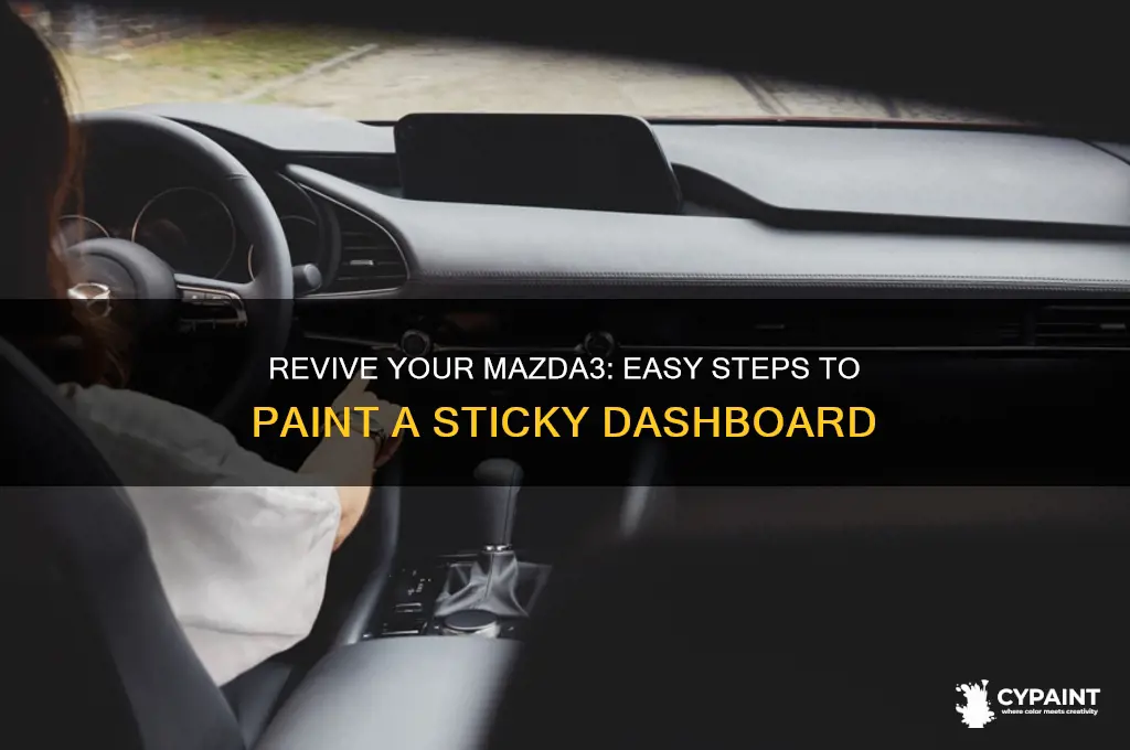 how to paint sticky dashboard on mazda3