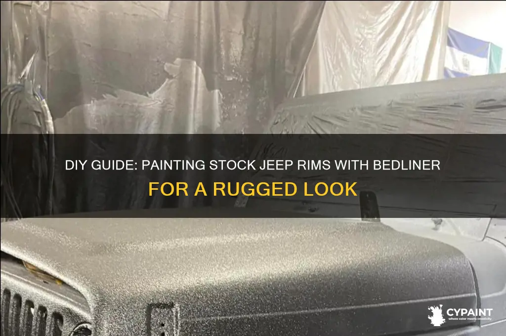 how to paint stock jeep rims with bedliner