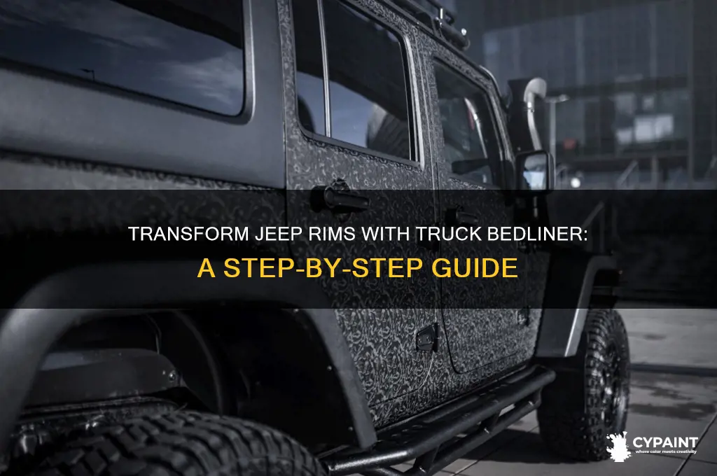 how to paint stock jeep rims with truck bedliner
