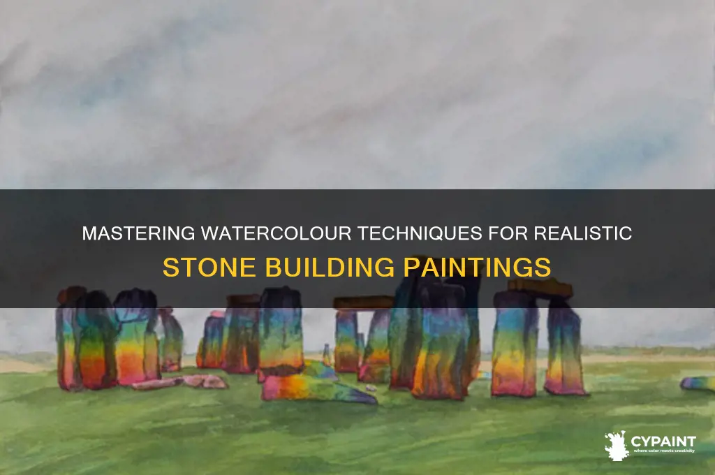 how to paint stone buildings in watercolour