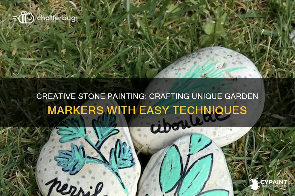 how to paint stone for garden markers