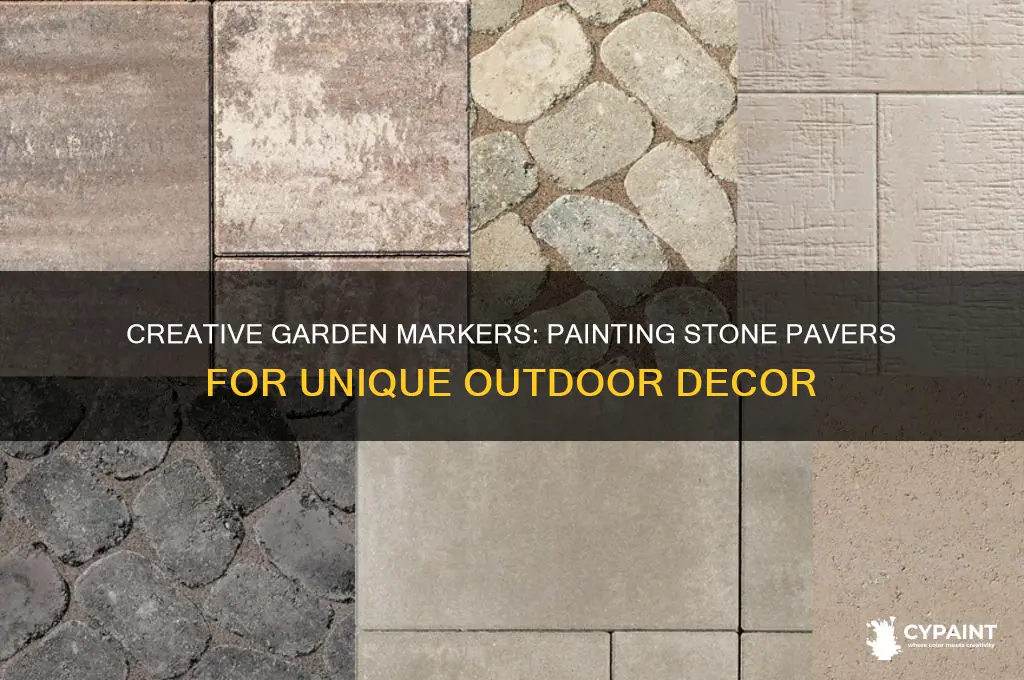 how to paint stone pavers for garden markers
