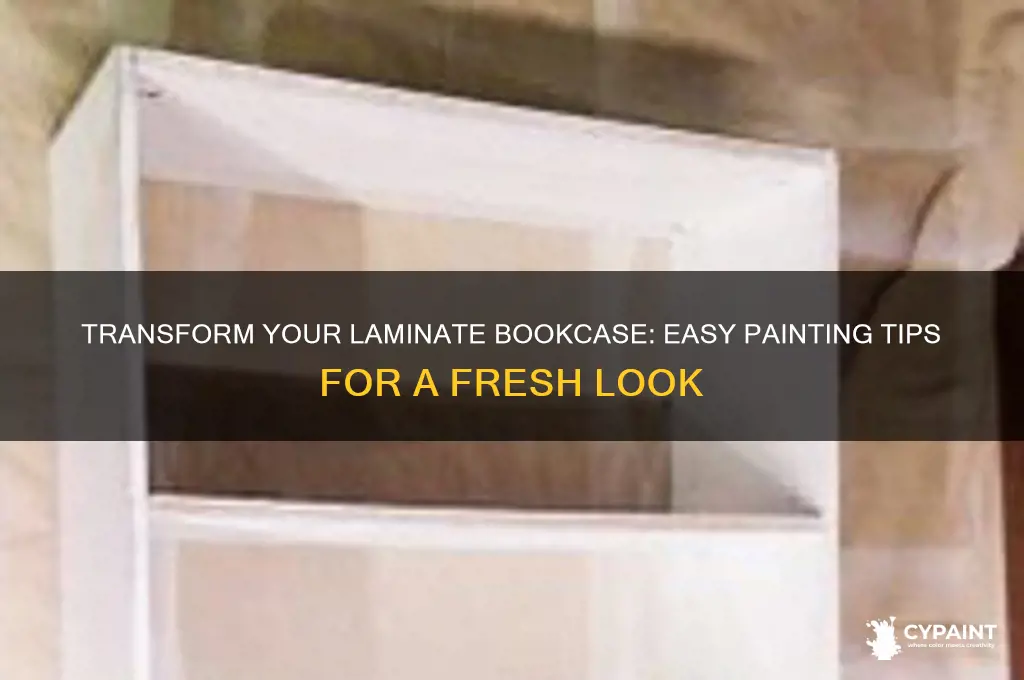 how to paint store bought laminate bookcase