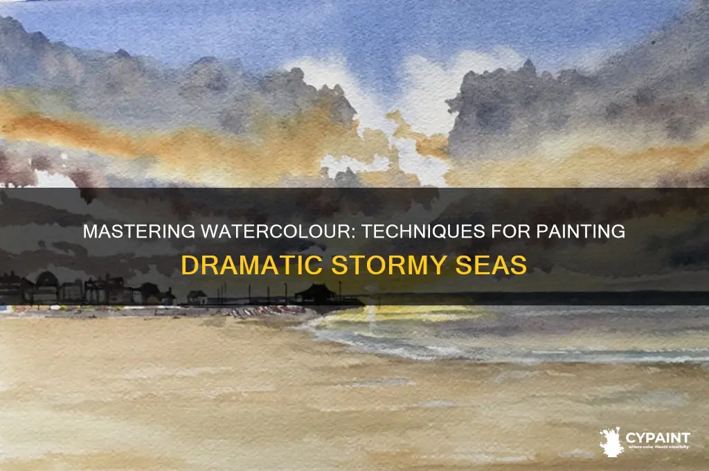 how to paint stormy seas in watercolour