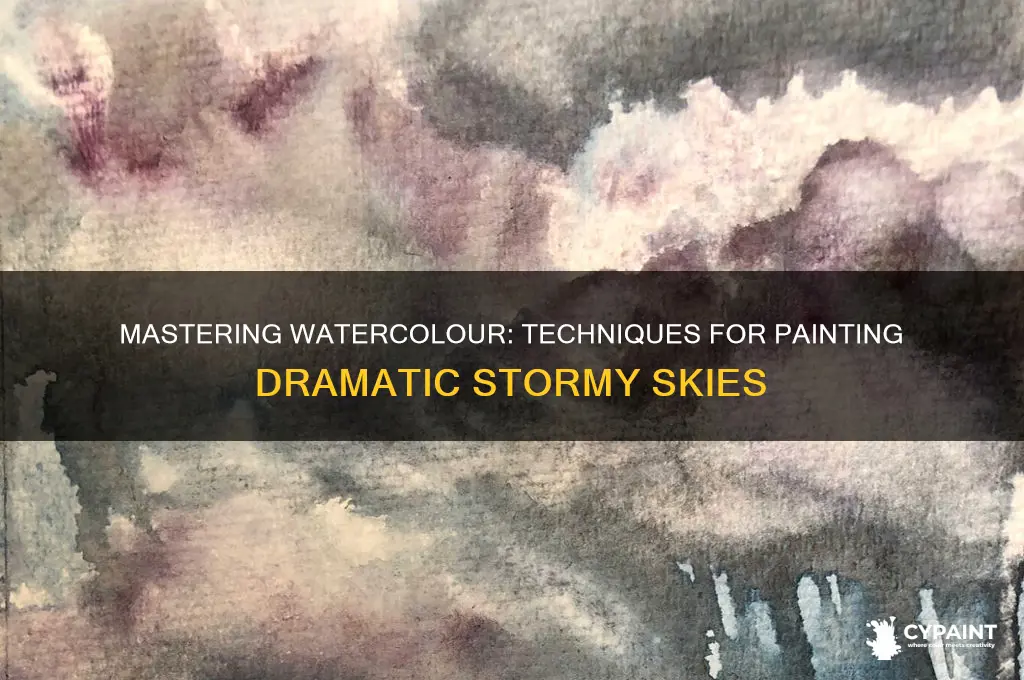 how to paint stormy skies in watercolour
