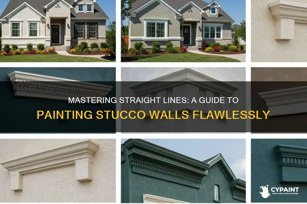 how to paint straight lines on stucco