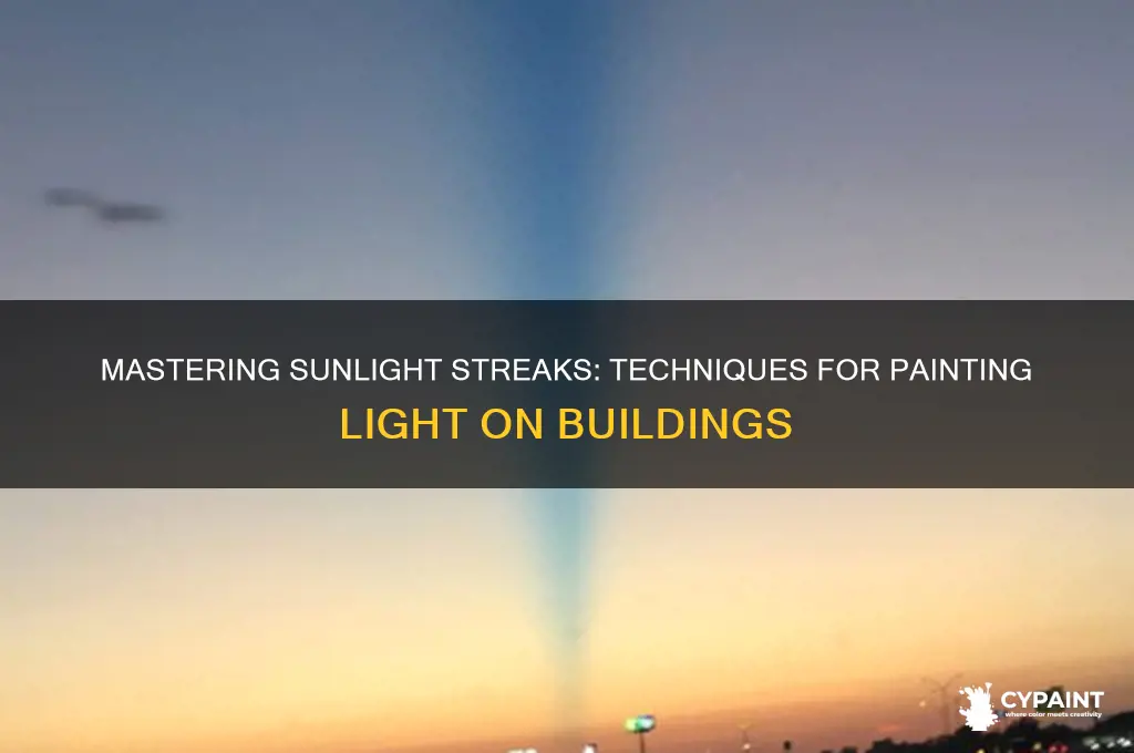 how to paint streak of sunlight on buildings