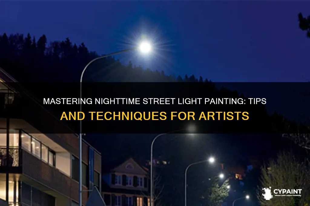 how to paint street lights at night