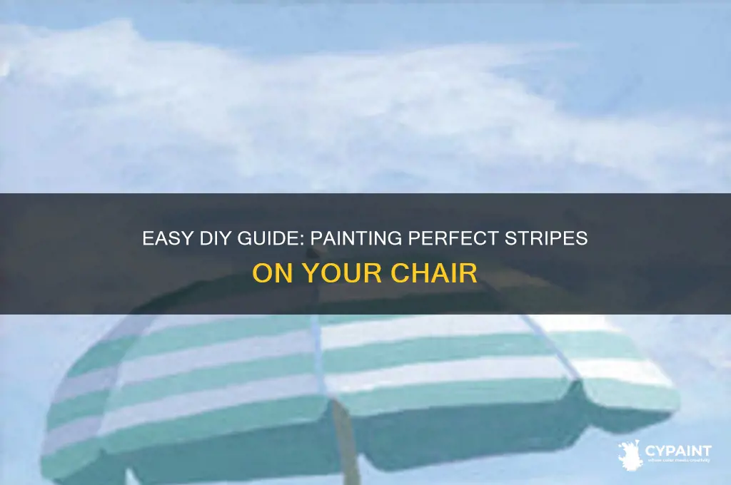 how to paint stripes on a chair