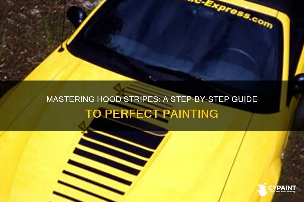 how to paint stripes on a hood