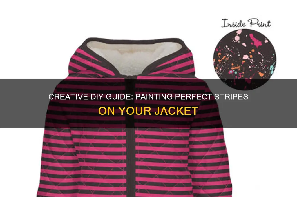 how to paint stripes on a jacket