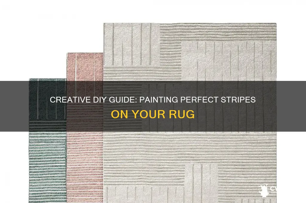 how to paint stripes on a rug