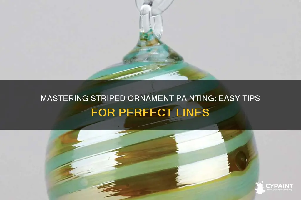 how to paint stripes on an ornament