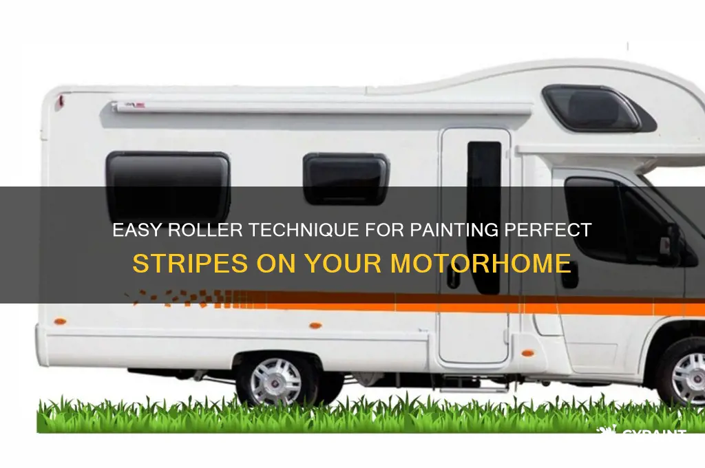 how to paint stripes on motorhome with roller