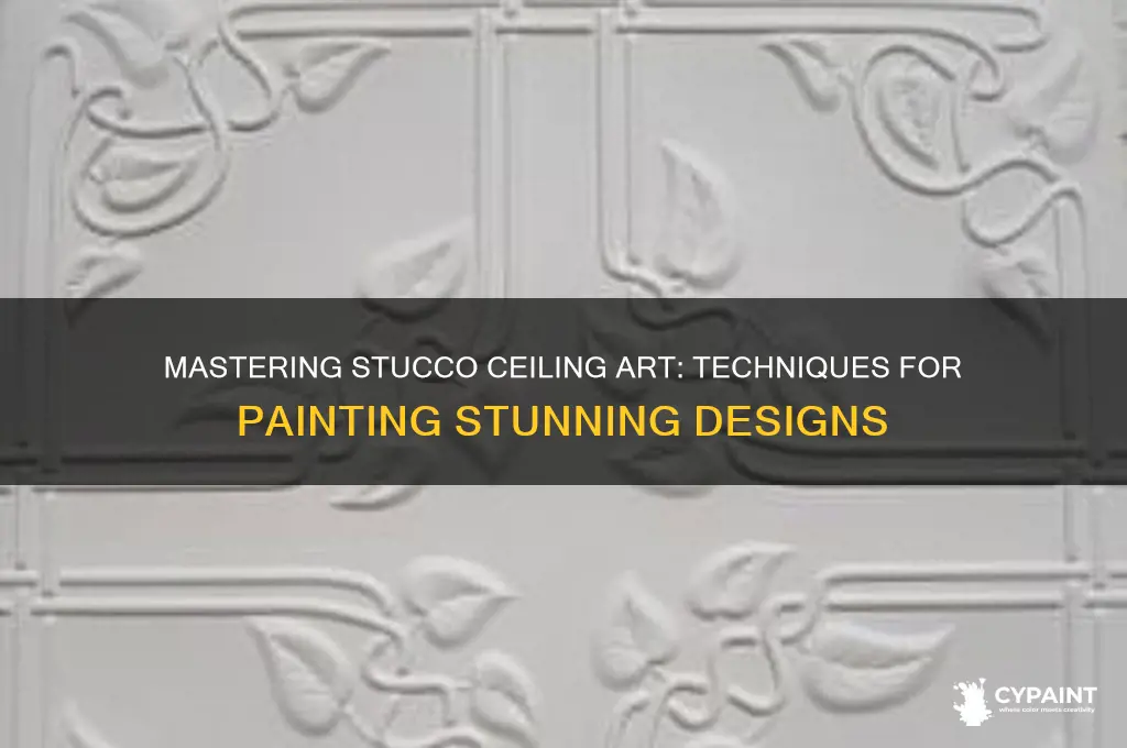 how to paint stucco designs on ceiiings
