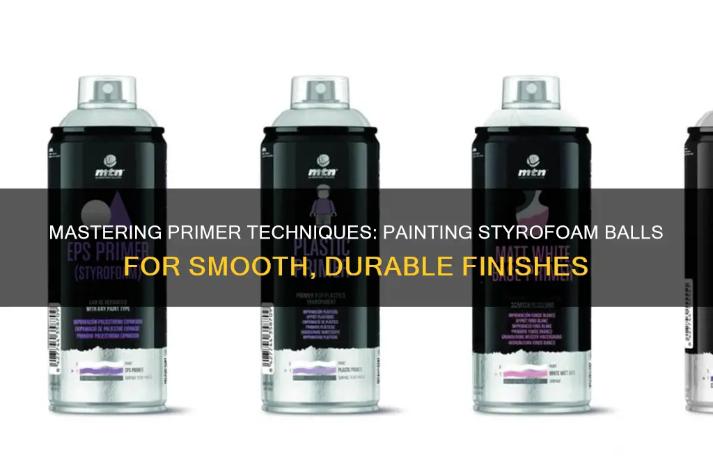how to paint styrofoam balls with primer