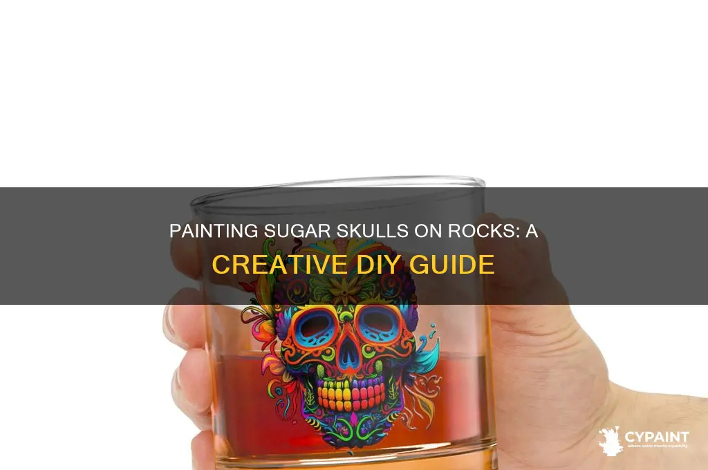 how to paint sugar skulls on rocks