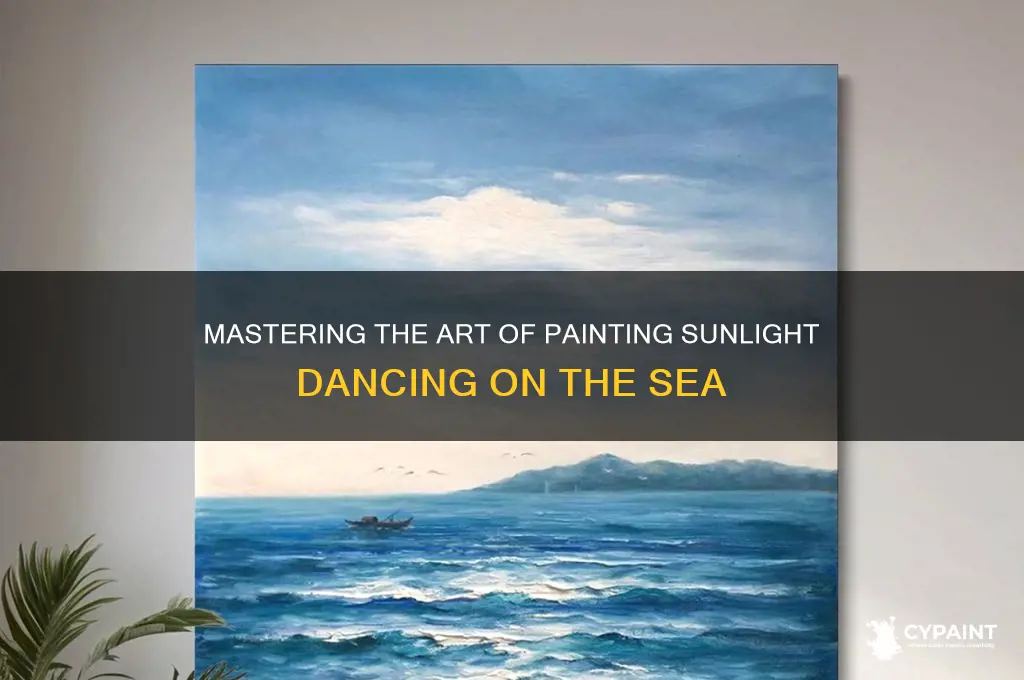 how to paint sun shinning in sea