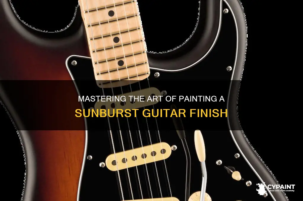 how to paint sunburst finish on guitar
