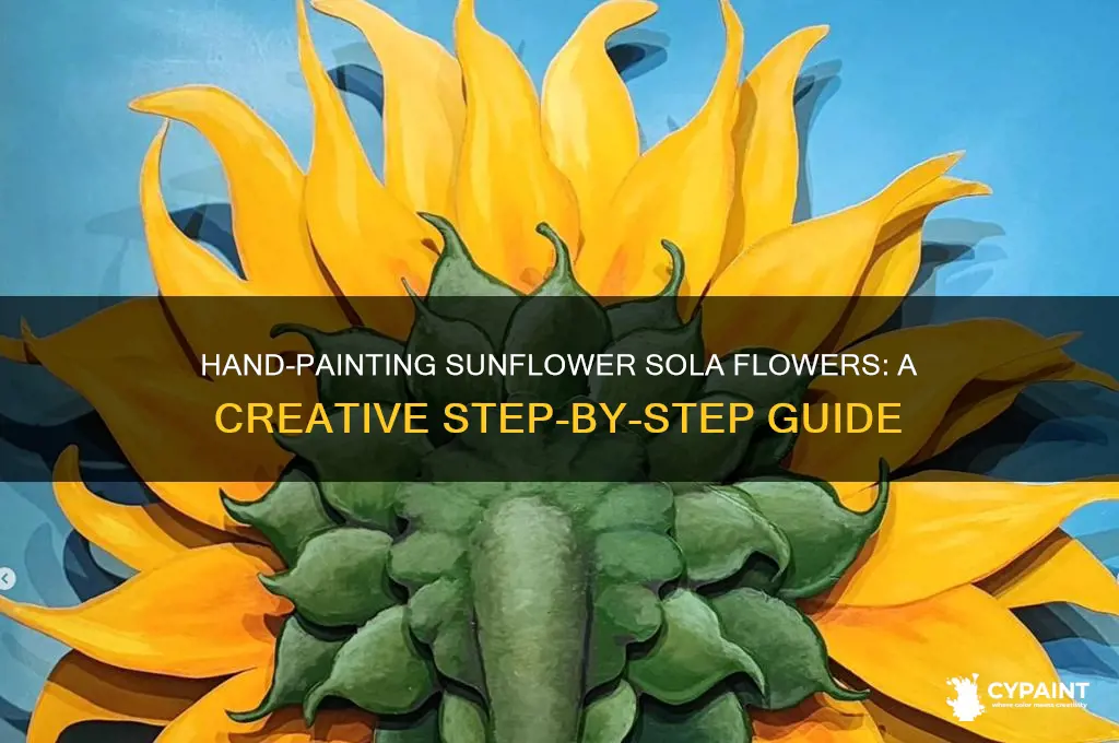 how to paint sunflower sola flowers by hand