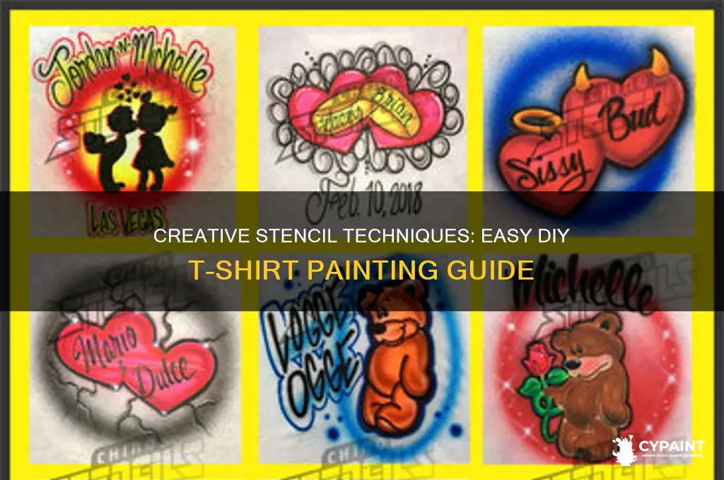 how to paint t shirts with stencils