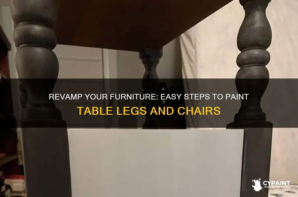 how to paint table legs and chairs
