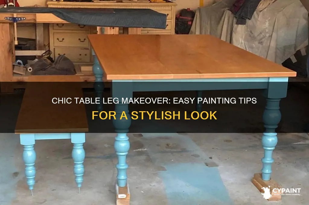 how to paint table legs to look chic