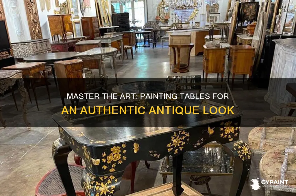 how to paint table to look antique