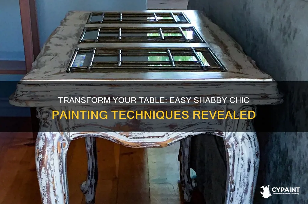 how to paint table to look shabby chic